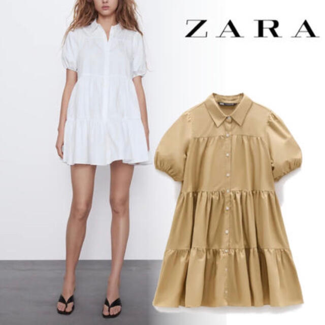 Zara Zara ミニシャツワンピース 白の通販 By Akunringo S Shop ザラならラクマ