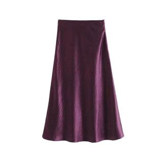 ザラ(ZARA)の❄️冬新作☃️2995◆purple フレアスカート(ロングスカート)