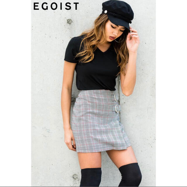 EGOIST(エゴイスト)のegoist ダブルリンググレンチェックSK レディースのスカート(ミニスカート)の商品写真