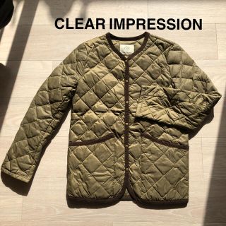 クリアインプレッション(CLEAR IMPRESSION)のノーカラー キルティングダウンジャケット(ダウンジャケット)