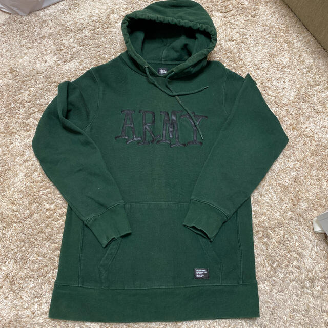 STUSSY(ステューシー)の値下げ★USED★Stussy ARMY プルオーバーパーカー US Mサイズ メンズのトップス(パーカー)の商品写真