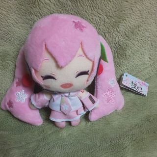 タイトー(TAITO)の桜ミク ぬいぐるみストラップ 非売品(キャラクターグッズ)