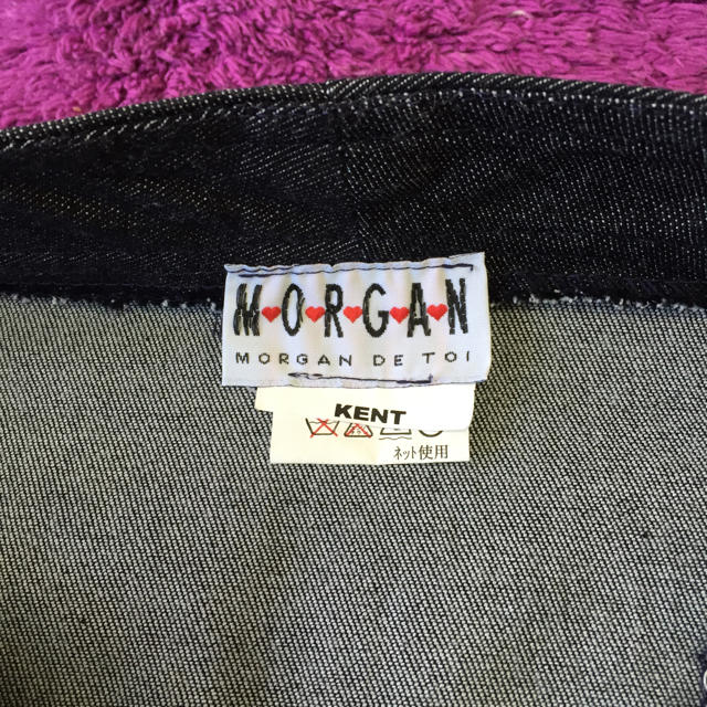 MORGAN(モルガン)のモルガン デニム切替シースルースカート レディースのスカート(ひざ丈スカート)の商品写真
