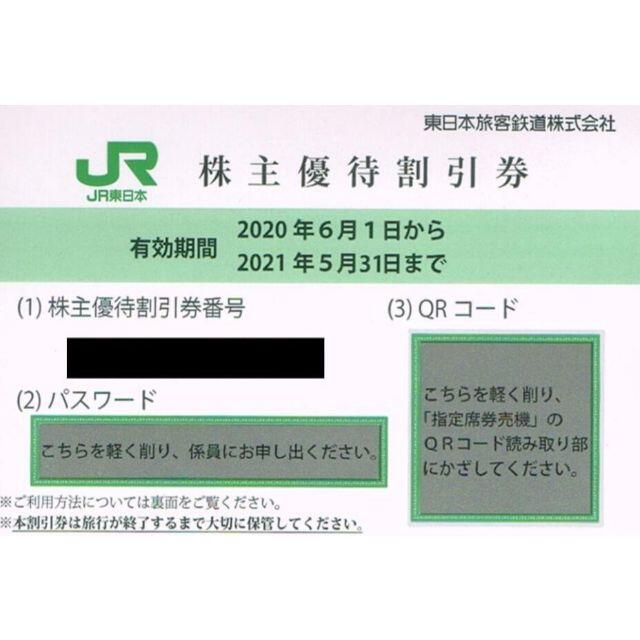 【保証書付】 ＪＲ東日本 株主優待割引券 6枚 10,500円 鉄道乗車券
