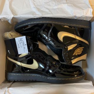 ナイキ(NIKE)のAIR JORDAN1 HIGH OG BLACK-METALLIC-GOLD(スニーカー)