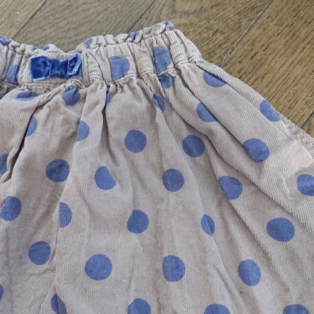 LAGOM(ラーゴム)のコーデュロイ水玉スカート Mサイズ キッズ/ベビー/マタニティのキッズ服女の子用(90cm~)(スカート)の商品写真