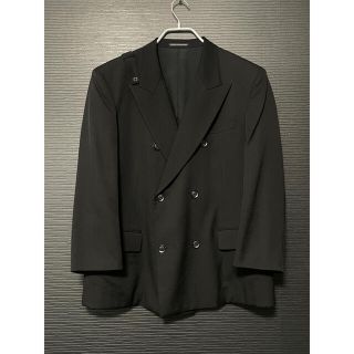 ヨウジヤマモト(Yohji Yamamoto)のヨウジヤマモトプールオム ウールギャバ ダブルジャケット(テーラードジャケット)