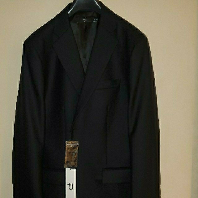 クリスマスツリー特価！ UNIQLO ユニクロ＋J　ウールテーラードジャケット　ブラック　サイズ:XL - テーラードジャケット