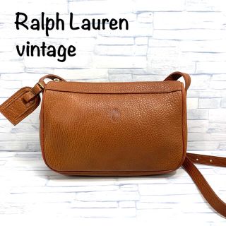 ポロラルフローレン(POLO RALPH LAUREN)の美品　ヴィンテージ  ラルフローレン  レザー　ショルダーバッグ(ショルダーバッグ)