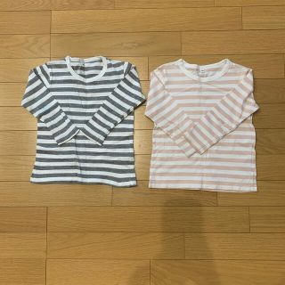 ムジルシリョウヒン(MUJI (無印良品))の無印　キッズ　ボーダーロンT(Tシャツ/カットソー)