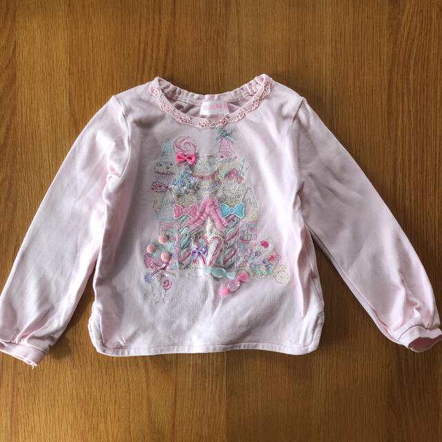 mezzo piano(メゾピアノ)のメゾピアノ　ピンク　カットソー キッズ/ベビー/マタニティのキッズ服女の子用(90cm~)(Tシャツ/カットソー)の商品写真