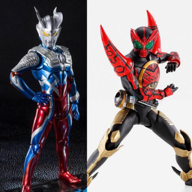 ウルトラマンゼロ 仮面ライダーオーズ タマシー コンボ　2台セット約145mmオーメダル3個