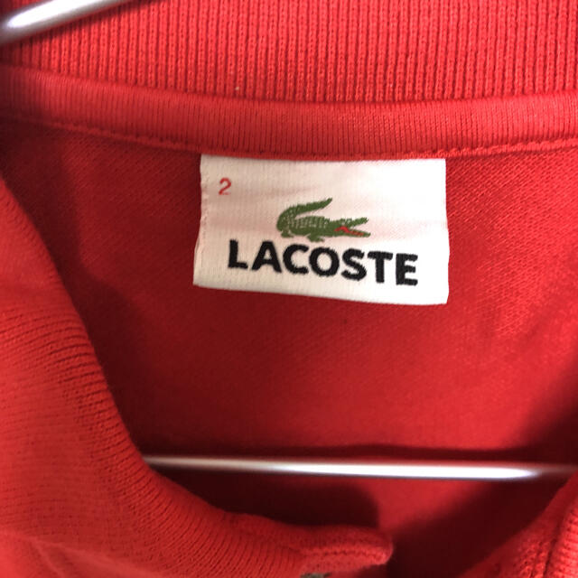 LACOSTE(ラコステ)の[極美品] LACOSTE  赤色　ポロシャツ メンズのトップス(ポロシャツ)の商品写真