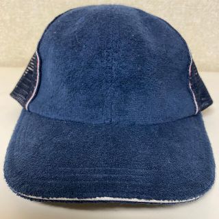 ビームス(BEAMS)のパイル(タオル)メッシュキャップ ワークキャップ CAP メッシュ野球帽子 紺(キャップ)