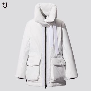 ジルサンダー(Jil Sander)のユニクロ +J ハイブリッドダウンショートコート ホワイト(ダウンジャケット)