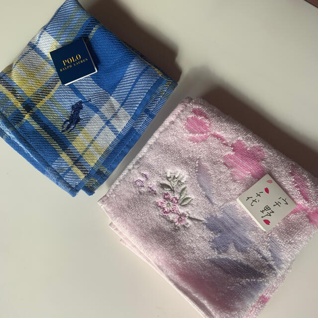 POLO RALPH LAUREN(ポロラルフローレン)の未使用ハンカチ2枚 レディースのファッション小物(ハンカチ)の商品写真