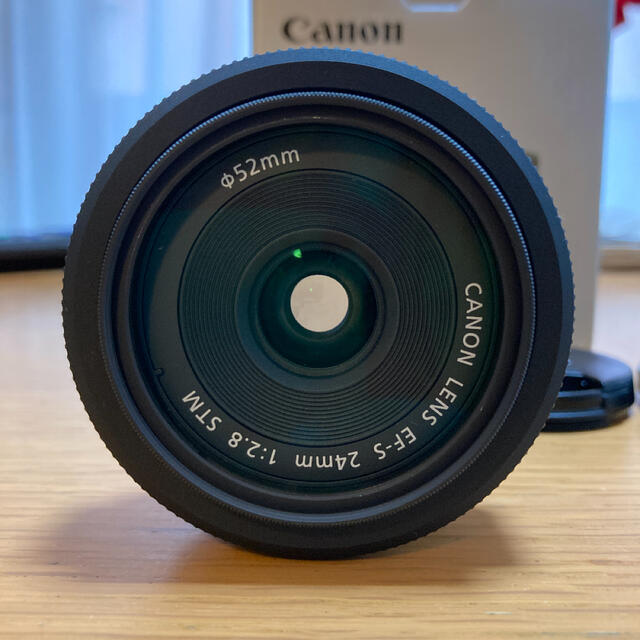 超激安お得 Canon - CANON EF-S 24mm F2.8 STM 純正フード付き 送料