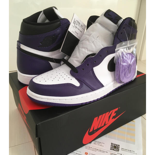 【鑑定済】AIR JORDAN1 OG court purple 27.5㎝