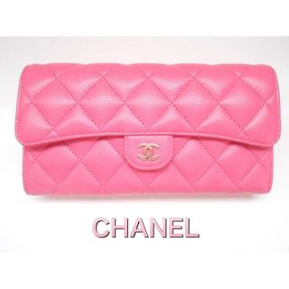 シャネル(CHANEL)の💕太郎様専用・ロングフラップウォレット【ピンク】💕(財布)