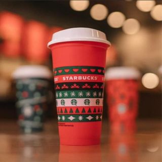 スターバックスコーヒー(Starbucks Coffee)のスターバックス限定　クリスマスリユーザブルカップ　新品(容器)