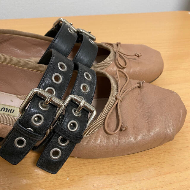 miumiu(ミュウミュウ)のmiumiu バレエシューズ　サイズ37 レディースの靴/シューズ(バレエシューズ)の商品写真