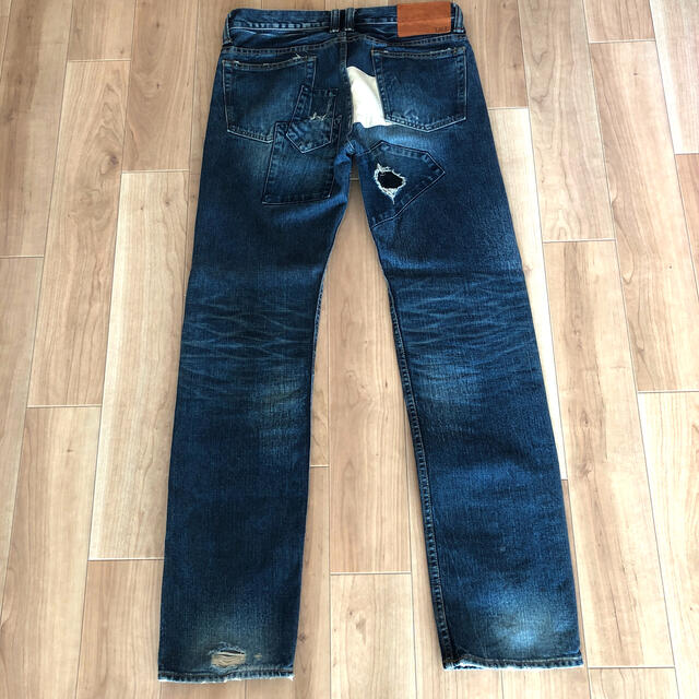 【SALE】TMT クラッシュ パンツ ワッペン デニム