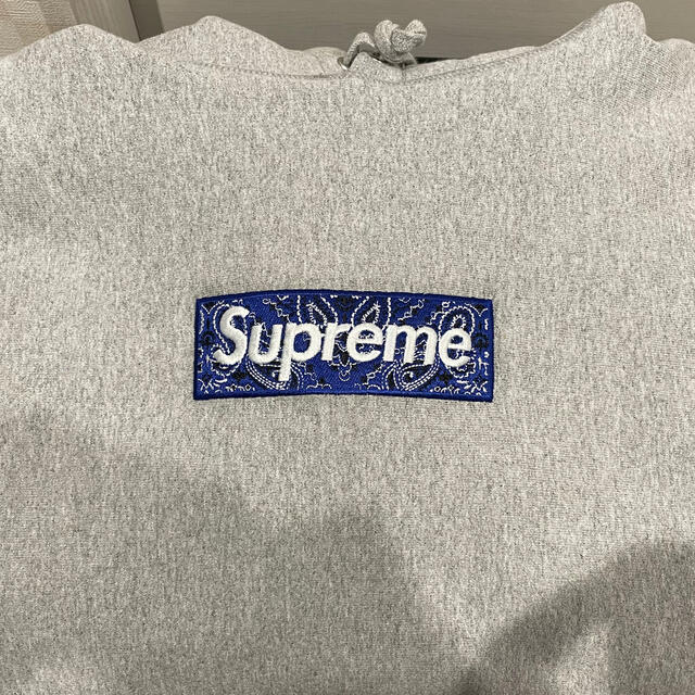 Supreme bandana boxlogo Grey Lサイズ　美