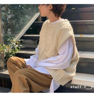 トゥデイフル(TODAYFUL)のtodayful cable knit vest (ニット/セーター)