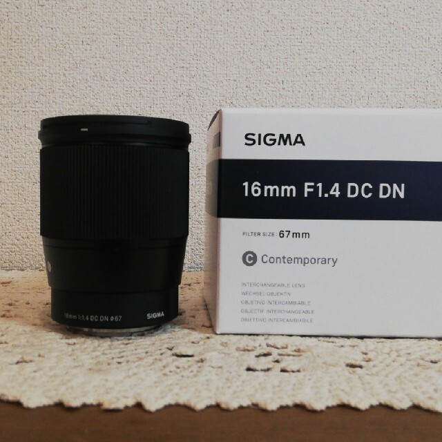 専用SIGMA 16mm f1.4 dc dn Eマウント(フィルター付属)