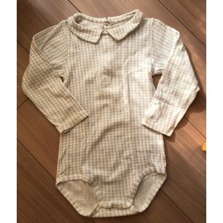 プチバトー(PETIT BATEAU)のPETIT BATEAU プチバトー　襟付きロンパース　86cm(ロンパース)