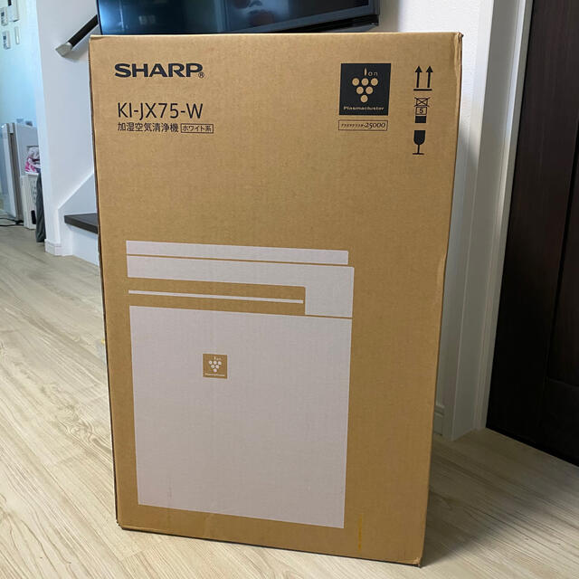 SHARP(シャープ)の《新品未開封》KI-JX75-W プラズマクラスター SHARP 加湿空気清浄機 スマホ/家電/カメラの生活家電(空気清浄器)の商品写真