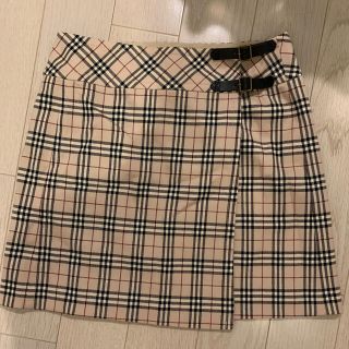 バーバリーブルーレーベル(BURBERRY BLUE LABEL)の台形ラップスカート(ミニスカート)