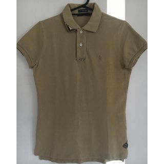 ラルフローレン(Ralph Lauren)の新品！ラルフローレン　ポロシャツ　M  ベージュ　カーキ　レディース(ポロシャツ)