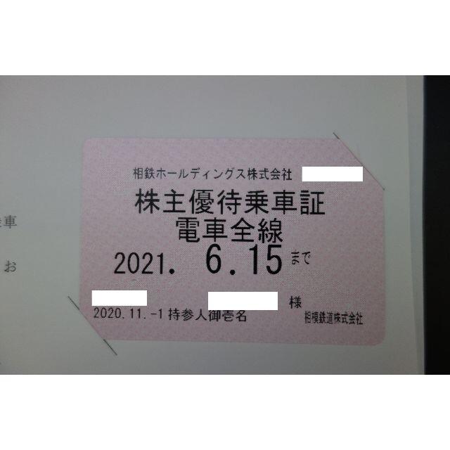 【値下げしました】相鉄（相模鉄道）株主優待 電車全線定期券★簡易書留込①