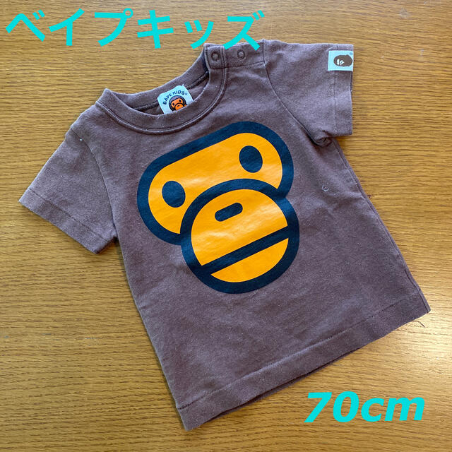 A BATHING APE(アベイシングエイプ)のベイプキッズ　マイロフェイスT 70cm キッズ/ベビー/マタニティのベビー服(~85cm)(Ｔシャツ)の商品写真