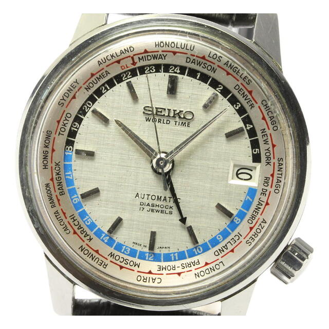 最愛 【SEIKO】セイコー - SEIKO ワールドタイム 【21105】【ev20】 メンズ 自動巻き 東京オリンピックモデル 6217-7000  腕時計(アナログ) 