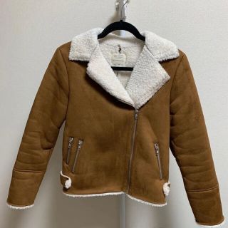 ザラ(ZARA)のZARA ムートンライダースジャケット(ライダースジャケット)