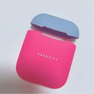 ★おしゃれ★AirPods ケース カバー シリコン　バイカラー(モバイルケース/カバー)