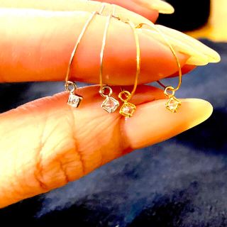 スタージュエリー(STAR JEWELRY)の新品♡華奢フープピアス♡シルバーゴールド２個セット(ピアス)