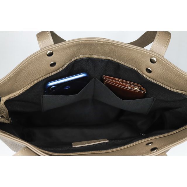 【ショルダー】 トートバッグ イタリア製 ショルダーバッグ レディース メンズ 本革 ベージュの通販 by gina's shop|ラクマ サイズ