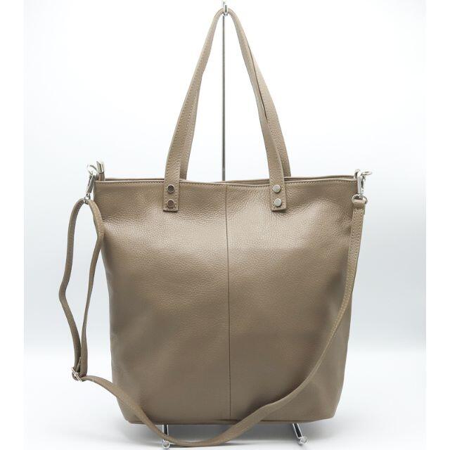 【ショルダー】 トートバッグ イタリア製 ショルダーバッグ レディース メンズ 本革 ベージュの通販 by gina's shop|ラクマ サイズ