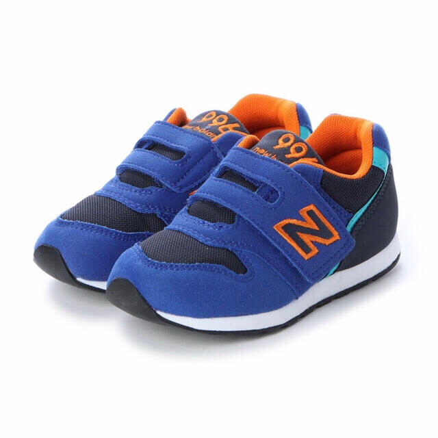 New Balance(ニューバランス)の【値下げ】ニューバランススニーカー IZ996 ブルーオレンジ 13cm キッズ/ベビー/マタニティのベビー靴/シューズ(~14cm)(スニーカー)の商品写真