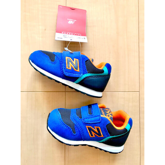 New Balance(ニューバランス)の【値下げ】ニューバランススニーカー IZ996 ブルーオレンジ 13cm キッズ/ベビー/マタニティのベビー靴/シューズ(~14cm)(スニーカー)の商品写真