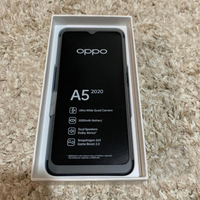 Rakuten(ラクテン)のOPPO A5 2020 simフリー グリーン スマホ/家電/カメラのスマートフォン/携帯電話(スマートフォン本体)の商品写真