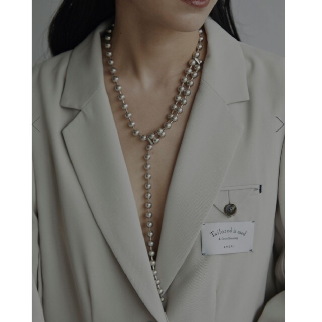 【完売】BALL CHAIN ONE ROUND NECKLACE