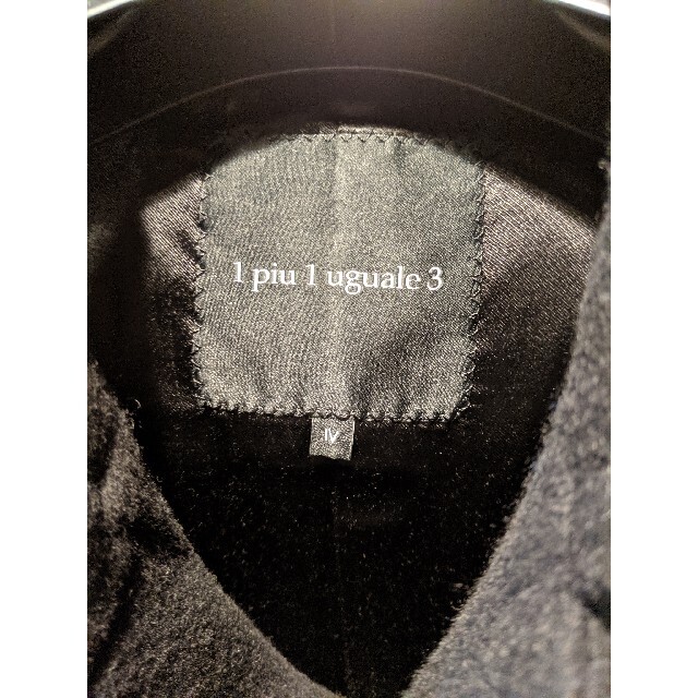 1piu1uguale3(ウノピゥウノウグァーレトレ)の1 piu 1 uguale 3 BLACK MILITARY Pコート メンズのジャケット/アウター(ピーコート)の商品写真