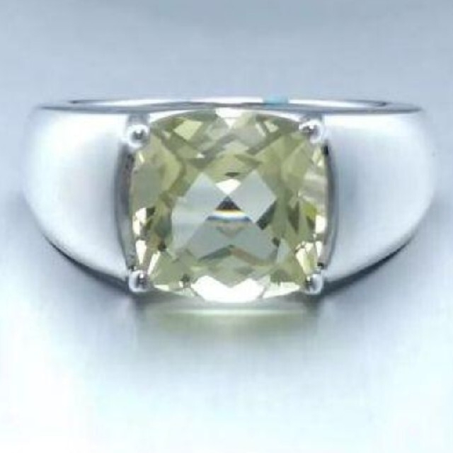 【天然石‼️】3.5CT レモン クォーツ シルバー リング