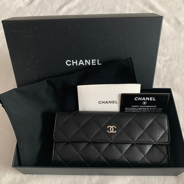 有名ブランド CHANEL - シャネル マトラッセ キャビアスキン 長財布