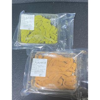 生わらび餅のきな粉と抹茶の切れ端(菓子/デザート)