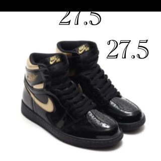 ナイキ(NIKE)の JORDAN 1 HIGH OG BLACK-METALIC GOLD(スニーカー)